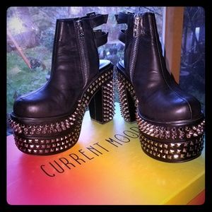 Current Mood Spiked Platform Booties Size 7M